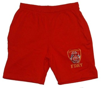 FDNY GYM SHORTS - FDNY insignia embroidered on left leg. Elastic waistband and pockets