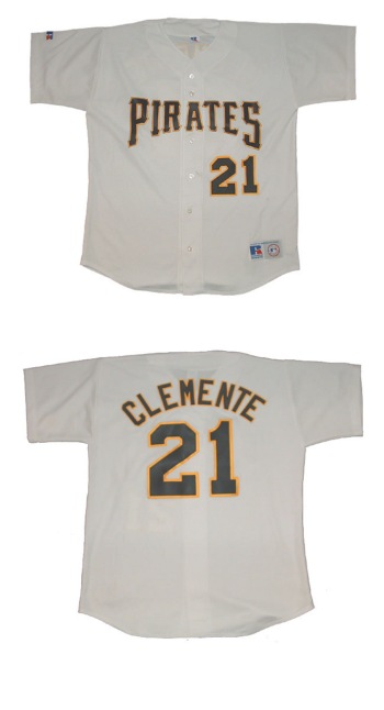 Roberto Clemente Novel Jersey - Pittsburgh Pirates Roberto Clemente jersey. Novel item, ours exclusively
