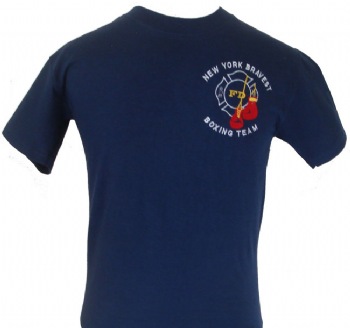New York's  Fire Department Boxing t-shirt - NY Bravest Boxing team logo embroidered on left chest