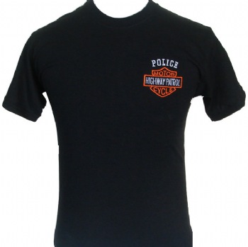 New York's Police Highway Patrol t-shirt - Police Motor cycle highway patrol embroidered on left chest