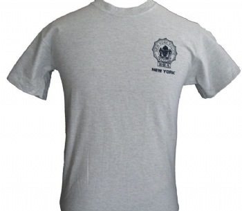 New York's Police DEA t-shirt - New York's Police DEA emblem printed on left chest. DEA New York City printed in navy lettering on back