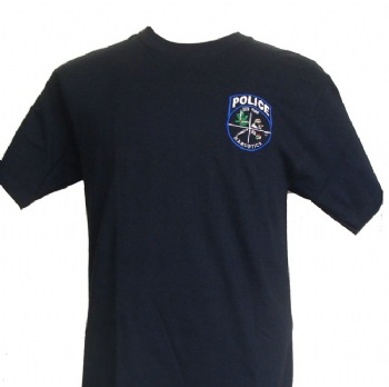 New York Police Narcotics unit t-shirt - NY Police Narcotics patch embroidered on left chest with White lettering on back
