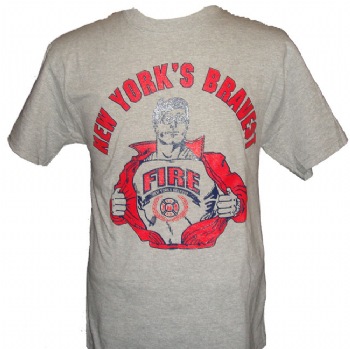 New York's bravest Fire Department  t-shirt - New York's Bravest FD superman t-shirt