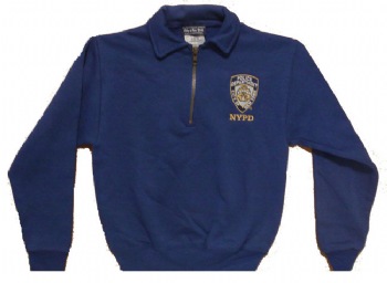 NYPD childrens cadet sweatshirt - NYPD Patch embroidered on left chest.