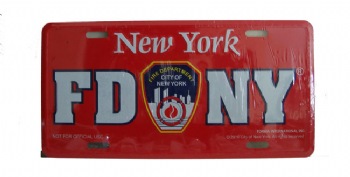 FDNY License Plate - 
