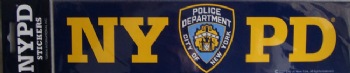 NYPD Bumper Sticker - measures appx. 12 x 2 3/4"