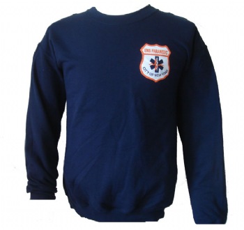 NYC Paramedic Ems Sweatshirt - NYC EMS Paramedic emblem on left  chest with Open EMS lettering on back