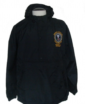 New York's ESU Counter Sniper Presidential motorcade anorak - Brand new item! Anorak style hooded pullover, windbreaker style. Has pull tabs at the hood and bottom hem of jacket. Also has two side pockets, and one zippered compartment on the front (zipper is hidden)