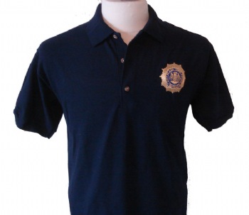 New York Police Lieutenant Golf shirt - New York Lieutenant emblem embroidered in gold on left chest