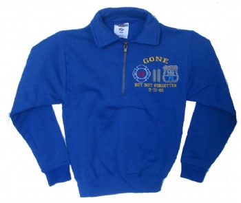 Gone but not forgotten 9/11 Children's Cadet sweatshirt - Our exclusive 9/11 design embroidered on left chest