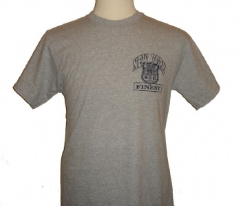 New York's finest 9/11 "23" fallen T-Shirt - New York' Finest emblem on front chest with the names of the 23 heroes written on the back