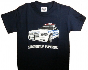 Childrens Highway Patrol t-shirt - NY Police Highwy Patrol car printed on the t-shirt